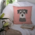 thumbnail image 3 of Dog Face Checkerboard Design Fabric Decorative Pillow, 3 of 4