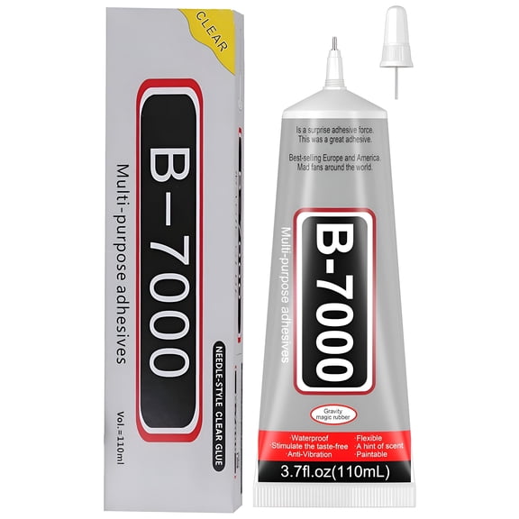 BANIRO 3.7oz Rhinestone Clear Glue for Jewelry Making, 110 ml Multipurpose Adhesive Jewlery Glue for Fabric, Tumblers, Rhinestones DIY Crafts, Nail Art, Makeup, Shoes, Cell Phones, Tablet, Wood