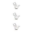 thumbnail image 4 of Matsuzay Soporte de jarrón elegante negro con artesanía de hierro - Base estable Adornos decorativos fáciles de limpiar Gato sentado negro Type1 NO1, 4 of 6