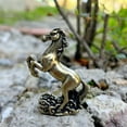 thumbnail image 6 of 2pcs Brass exquisite horse stepping on auspicious clouds copper carving ornaments,interesting animal table decoration copper carving crafts, 6 of 9