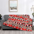 thumbnail image 6 of Throw Blanket for Couch Sofa and Bed, Hockey With Maple Leaves Soft Plush Throw Blanket, Fuzzy Cuteness Comfy Warm Washable Flannel Blanket Throws for All Season, 6 of 8