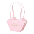 thumbnail image 1 of Bolsa de regalo de flores para festividades, de papel, con asas, decorativa, reutilizable Rosa, 1 of 8