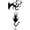 A003- Black C, variant on Halloween Outdoor Hanging Decorations Spooky Metal Black Cat Wall Decor Gothic Silhouette Hanging Ornament for Porch Entryway Halloween Party Display, 1 Pack