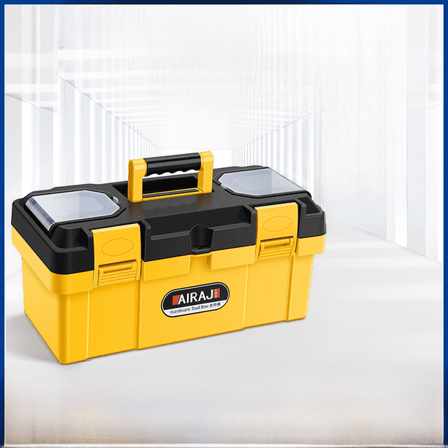 Caja de herramientas multifuncional portátil de plástico para mantenimiento de electricistas, caja de almacenamiento grande, caja de almacenamiento de hardware