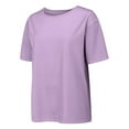 thumbnail image 6 of Yubnlvae 2025 Pointelle Knit Short Sleeve Top - Business Casual Summer Sweater (Breathable Open-Weave | Office-to-Weekend Wear) (Purple | S), 6 of 8
