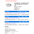 thumbnail image 2 of Rear Brake Rotor - Compatible with 2014 - 2018 Mercedes-Benz CLS63 AMG S AWD 2015 2016 2017, 2 of 2