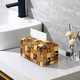 thumbnail image 2 of POLERO Tissue Box Cover PU Leather Car Tissue Holder Rectangular Waterproof Facial Paper Organizer Dispenser for Bathroom, Vanity Countertop, Tabletop, Thanksgiving Theme, 2 of 7