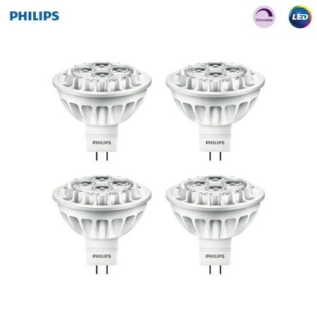 - Philips LED 461509 50 Watt Equivalent Bright White MR16 LED Light Bulb, 4 Pack Piece