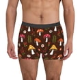 thumbnail image 1 of Fotbe Woodland Mushroom with Flowers and Berries Calzoncillos Tipo Boxer con Bolsa de Soporte Total para Hombre, X-Temp Fresco, Transpirable y de Secado Rápido-Large, 1 of 5