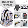 thumbnail image 5 of KUIFORTI Purple Butterfly Girls Backpack Kids Bookbag Lightweight with Adjustable Straps Front Pockets Back to School Supplies, 5 of 7