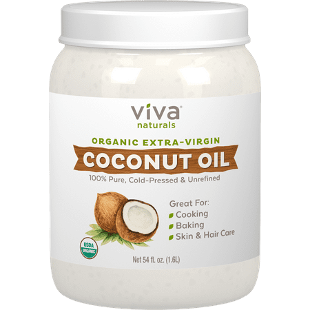 Viva Naturals Organic Extra Virgin Coconut Oil, 54 Fl (Best Coconut Oil For Lube)