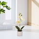 thumbnail image 5 of Artificial Potted Phalaenopsis Orchid with Bendable Stems for Home Office Desk Wedding Decor 1 Count, 5 of 9