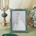 thumbnail image 3 of 4x6in Vintage Picture Frame with Brass-Green Metal Diamond Decoration,Clear Glass Front Cover,Ornate Antique Art,Unique Gifts for Couple Women Wedding Mothers Day,Horizontally & Vertically, 3 of 8