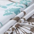 thumbnail image 2 of Cortina de ducha de tela con diseño floral, larga, azul y blanca, con estampado de plantas en verde azulado y marrón para baño, 183 cm de ancho x 183 cm de alto., 2 of 5