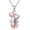 Fox, variant on Cat Couple Hug Necklace 925 Sterling Silver Cat Turquoise Necklace Couples Jewelry as Valentine's Day Gift for Women