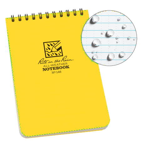 - Rite in the Rain Weatherproof Top Spiral Notebook, 4