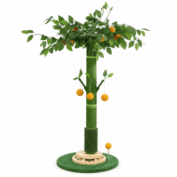 ATEAMIR 53 in Extra Tall Cat Scratching Post with Natural Sisal Rope and Hanging Ball for Large Cats