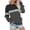 Black, variant on Oalirro Womens Sweatshirts Crew Neck Color Block Midweight Long Sleeve Shirt