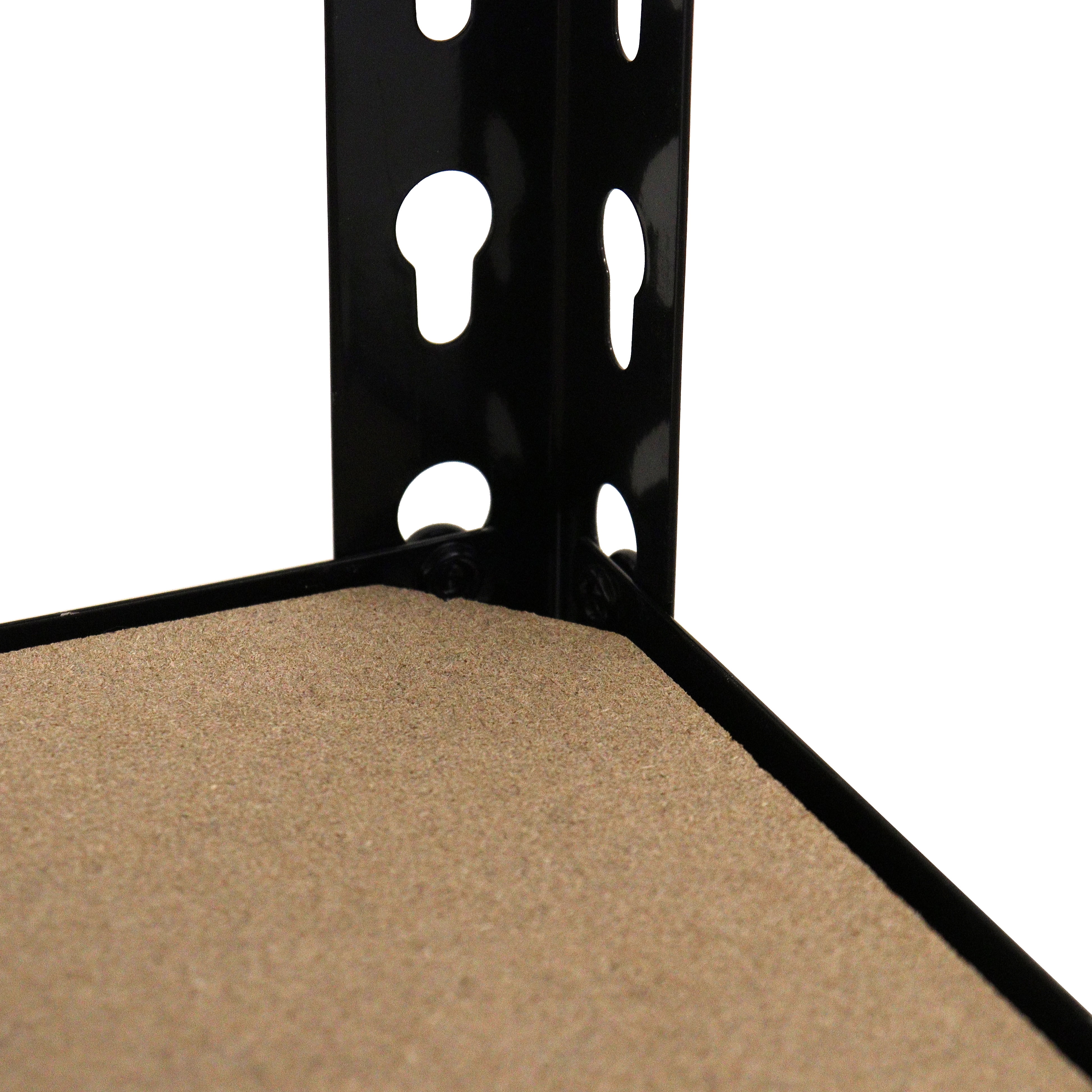 Juggernaut Storage 30"W x 12"D x 60"H 5-Shelf Steel Freestanding Shelves, Black