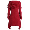 thumbnail image 3 of Womens Christmas Dresses Party Fancy Plus Size Long Sleeve Santa Print Tunic Dress Xmas Midi Holiday Swing Dresses, X01 Red, Size XXL, 3 of 4