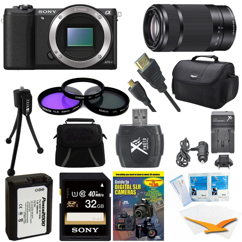  Sony a7 IV Full Frame Mirrorless Camera Body with 2 Lens Kit  FE 50mm F1.8 + 28-70mm F3.5-5.6 ILCE-7M4K/B + SEL50F18F Bundle w/Deco Gear  Backpack + Monopod +Extra Battery, LED