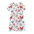 thumbnail image 5 of Feancey Cute Dresses for Toddler Girls Butterfly Print A-Line Dress Short Sleeve Casual Ruffled Hem Dance Dresses Summer Flowy Swing Dress White 14 Years, 5 of 6