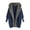 Blue, variant on Fesfesfes Women Plush Coat Hooded Sweatshirt Dressy Lapel Coat Winter Warm Plush Jacket Tighten Cuff Outwear