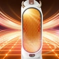 thumbnail image 7 of COM1950s Space Heater, 110V Standard Portable Heater with Thermostat, Electric Desktop Heater High Output Fan for Home Bedroom Mini Small Desktop Office Desk Indoor Use (White), 7 of 7
