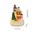 thumbnail image 3 of Xecvkr Christmas Resin Gingerbread House Small Santa Snowman Microlandscape LED Music Light Collectible Tabletop Decoration Holiday Gift Battery Powered 1pc, 3 of 7