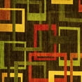 thumbnail image 1 of Ahgly Company Indoor Square Oriental Yellow Modern Area Rugs, 4' Square, 1 of 4