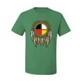 thumbnail image 2 of Wild Bobby, Medicine Wheel Dreamcatcher Native American Pop Culture Men's Graphic T-Shirt, Kelly, Medium, 2 of 3