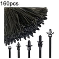 thumbnail image 4 of 160 Pcs Nylon Push Mount Cable Zip Ties Self Locking Wire Strap 5 Sizes, 4 of 10