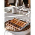 thumbnail image 6 of Orange Black Check Cloth Napkins Set of 8 Reusable Dinner Napkins, Farmhouse Buffalo Plaid Rustic Cocktail Napkin Washable Table Napkins for Wedding/Holiday Party/Baby Shower 20"x20", 6 of 7