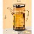 thumbnail image 1 of Botella de aceite cuadrada de vidrio de 750 ml - Dispensador de aceite de gran capacidad for cocinar y usar en la cocina, 1 of 2