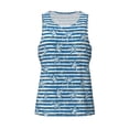 thumbnail image 4 of Gaeub Ocean on Striped Men's Athletic Tank Top, Workout Sleeveless Shirts, Running Tank Tops for Gym, Running, Training - 3X-Large, 4 of 9