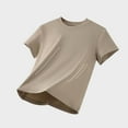 thumbnail image 5 of yillto Short Sleeve Crop Tops for Women Trendy Cotton Slim Tees Basic Crew Neck Tshirts Summer Causal Shirts, 5 of 7