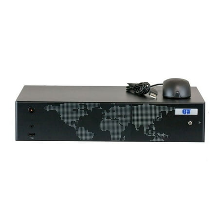 GW Security 16 Channel NVR / Network Video Recorder with 16 ports PoE Switch Built in - Supports Up 16 X 5MP /3MP /2MP 1080P ONVIF IP Cameras @ 30fps Realtime, Quick QR Code Smartphone Access (No HDD)