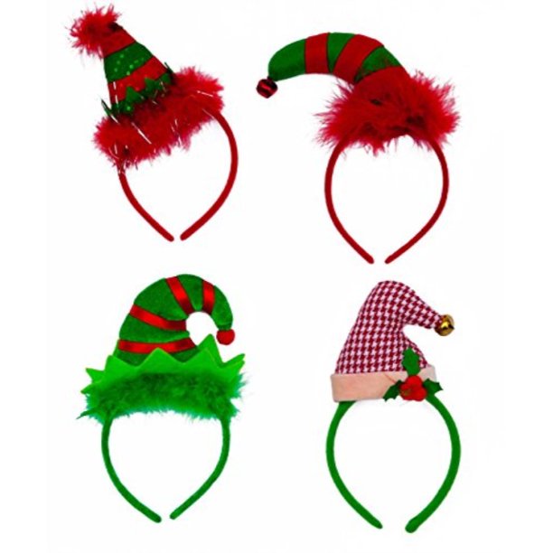 christmas headbands set of 4 elves party hats christmas elf headbands