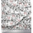 thumbnail image 1 of Soimoi Cotton Poplin Fabric Berries,Leaves & Floral Artistic Printed Fabric 1 Yard 42 Inch Wide, 1 of 1