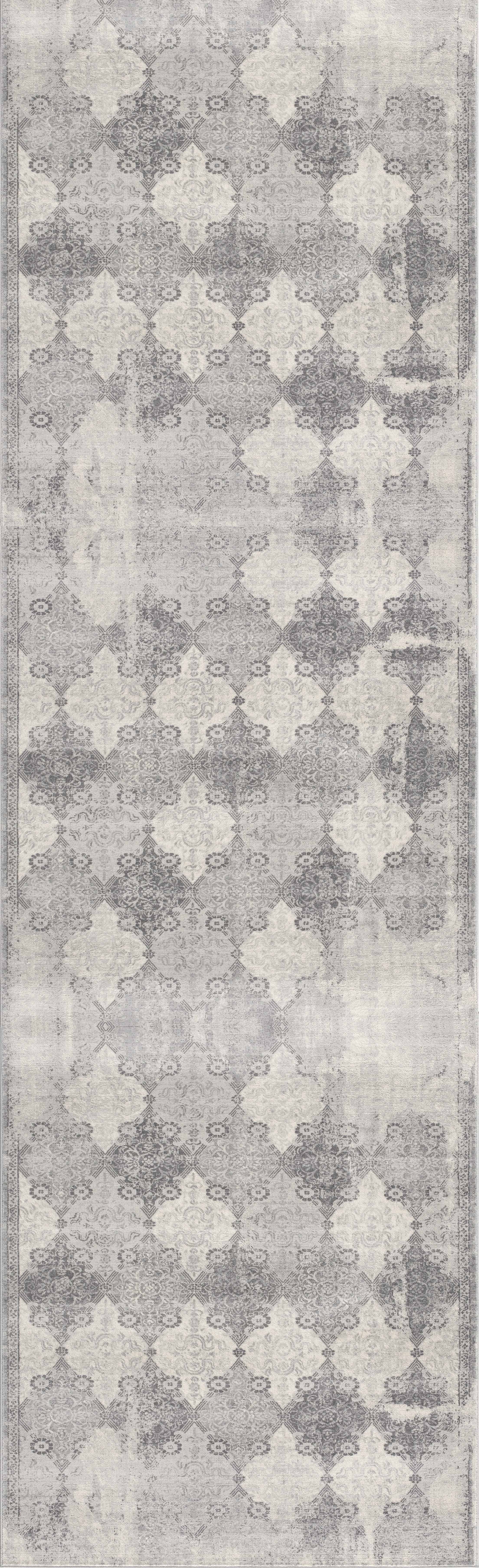 Tapis d'intérieur marocain Rug Branch Havana 2' x 17' (taille exacte : 2'3" x 17'), gris beige, contemporain - Entrée, couloir, salle de bain et cuisine