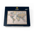 thumbnail image 4 of MyPuzzle - World Map After Mercator Projection 1860 - Premium 1000 Piece Jigsaw Puzzle for Adults, 4 of 6