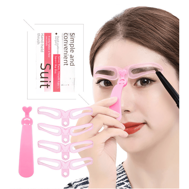 Juego de pegatinas para cejas con artefacto de Thrush, para principiantes, de plástico, conjunto completo de ocho en uno, asistente perezoso