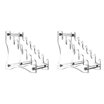 2X Acrylic Knife Display Stand - 6-Tier Detachable Knife Rack, Light Weight Pocket Knife Storage Rack,2 x Acrylic Knife Display Stand,Transparent