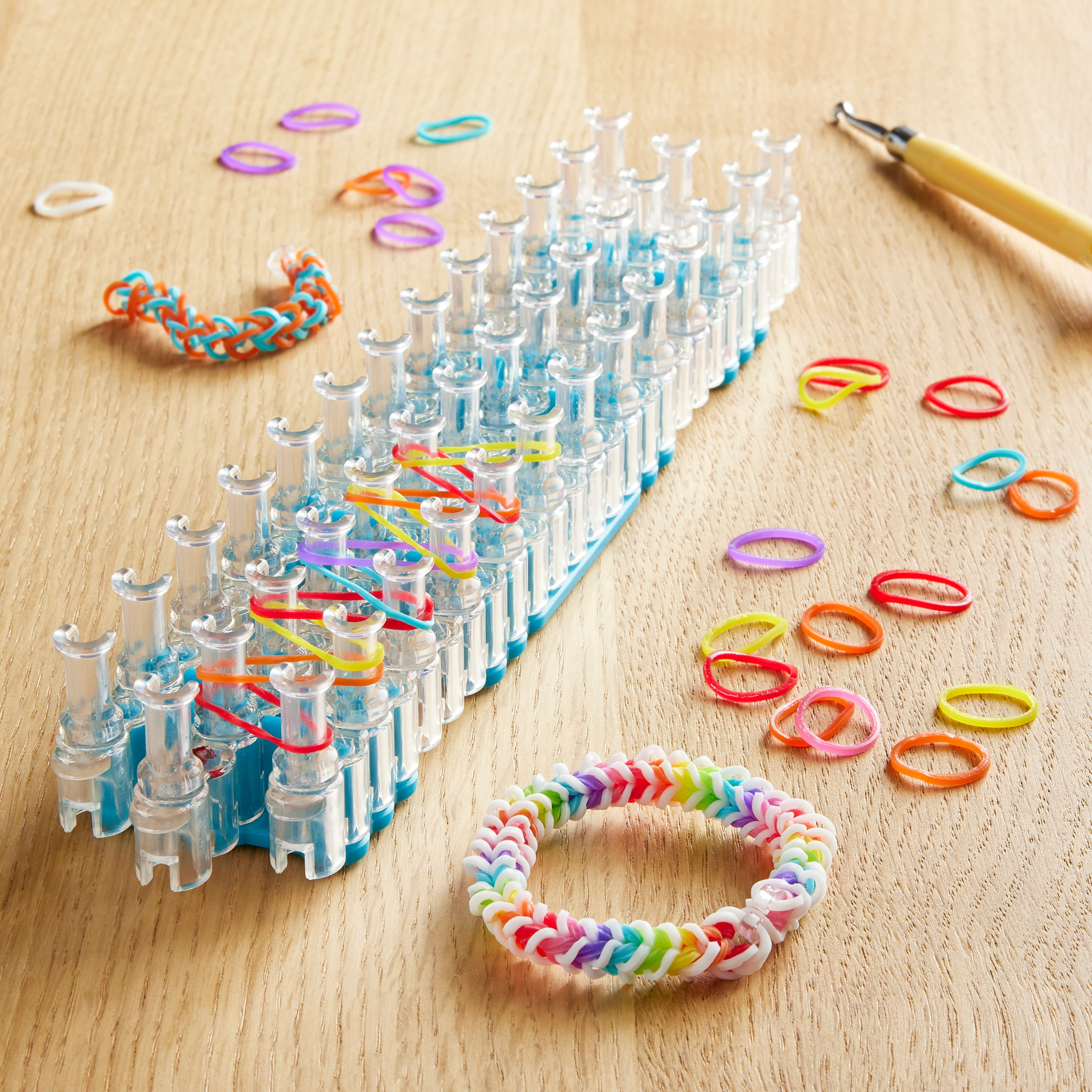 12 Pack: Rainbow Loom with Metal Hook