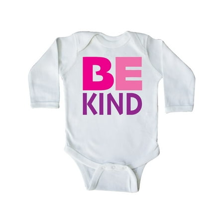 

Inktastic Be Kind Logo in Pink and Purple Gift Baby Boy or Baby Girl Long Sleeve Bodysuit