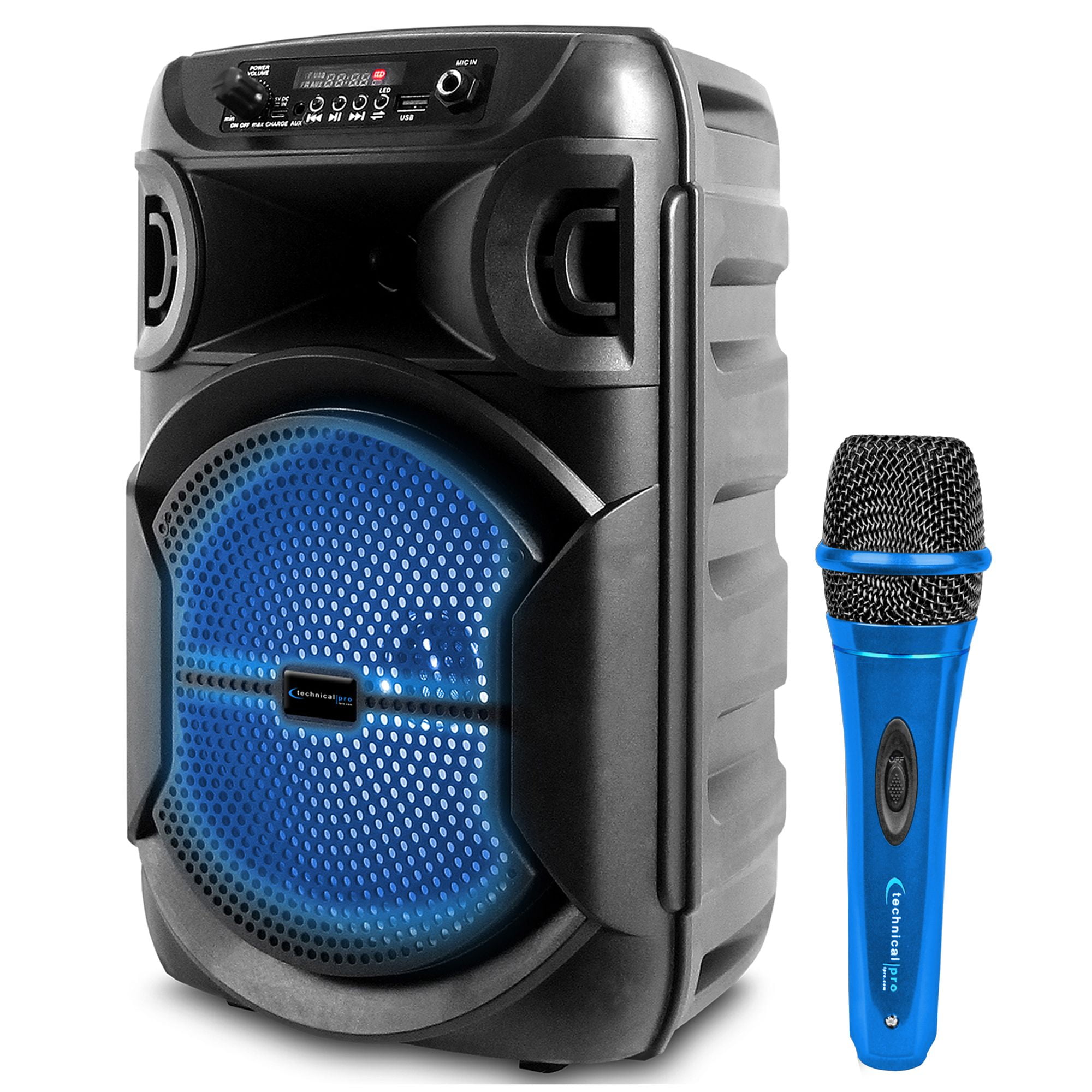 Technical Pro 1000 Watts 8 inch Portable Bluetooth Speaker With