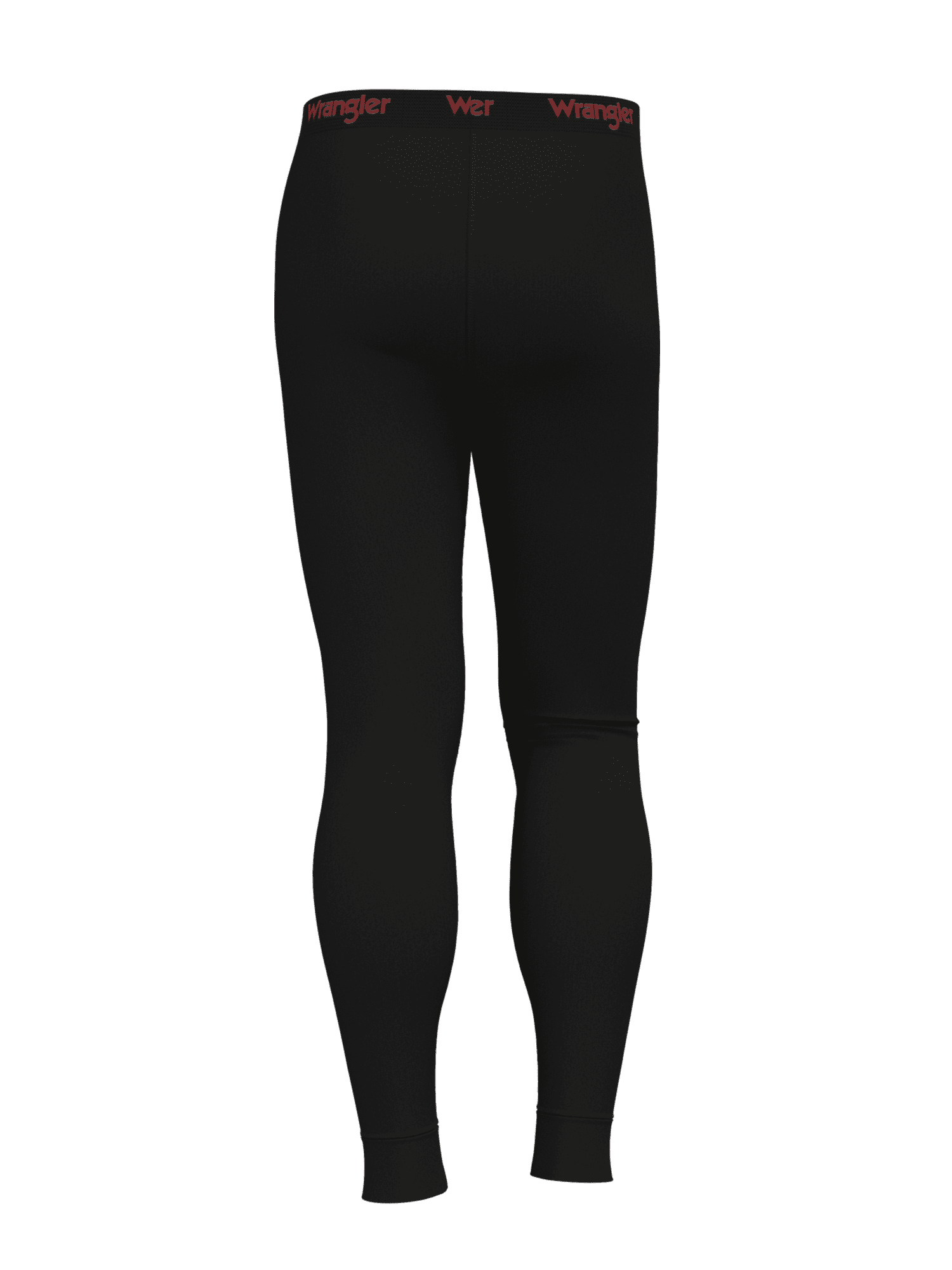 Wrangler Premium Men's Active Stretch Base Layer Thermal Pants, M, Black