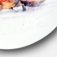 thumbnail image 3 of Designart - Red Fox Running In White Snow II - Farmhouse Metal Circle Wall Art, 3 of 5