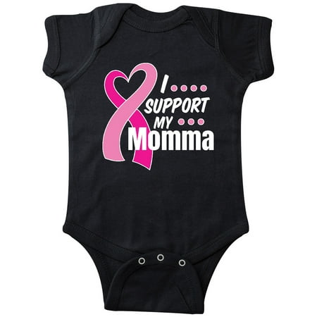 

Inktastic Breast Cancer Awareness I Support My Momma with Pink Ribbon Gift Baby Boy or Baby Girl Bodysuit
