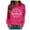 Hot Pink, variant on Women's Winter Fashion Sweatshirt Festive Christmas Print Round Neck Top Jackets Women Hoodie Big Sweatshirts Women Ladies Fashion Sweaters Hoodies with No Hood Color Long Sleeve Sweatshirt Hot